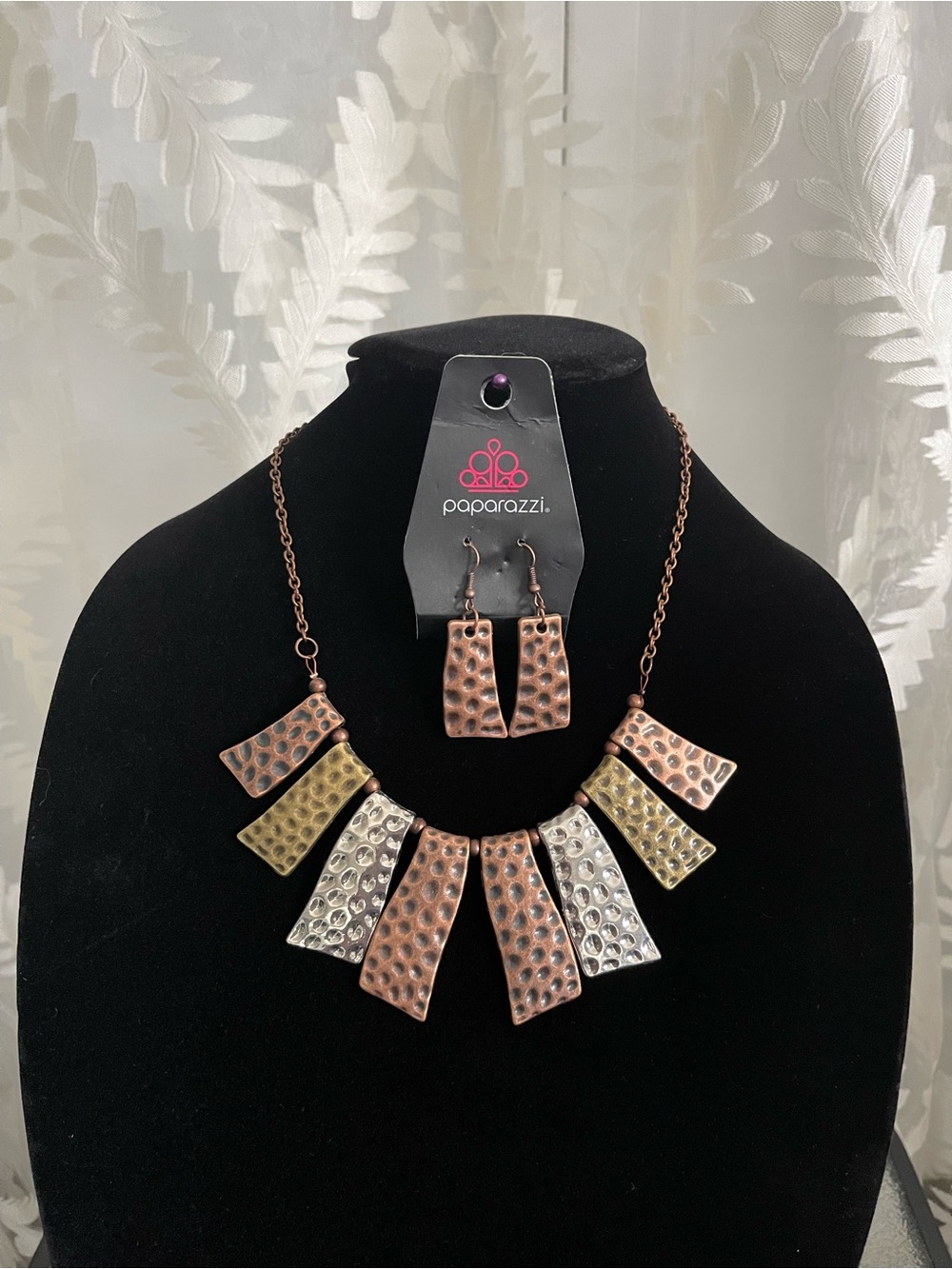 Paparazzi Necklace- Fan of the Tribe- Multi-Color- Blockbuster- Tribal Design